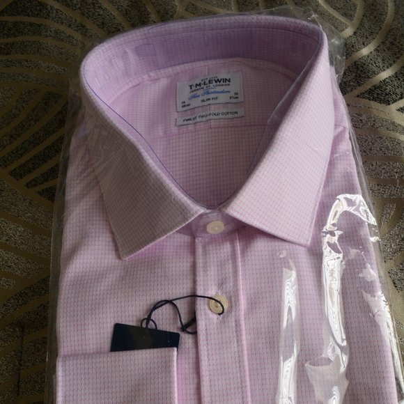TM Lewin Cutaway Collar Shirts 19 38 New - Picture 4 of 9